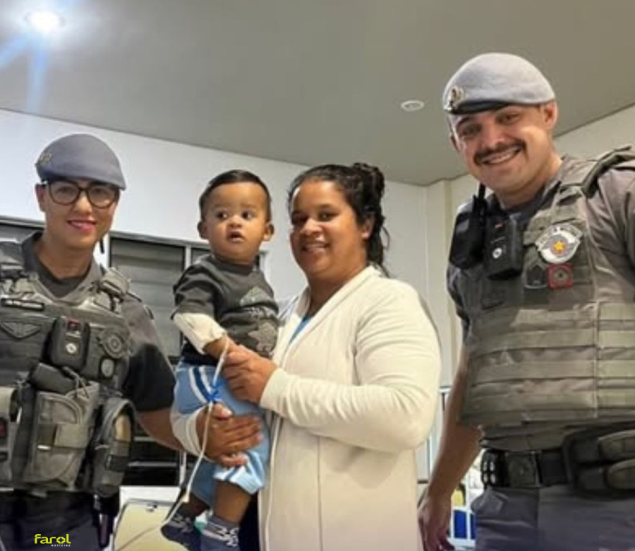 Policiais militares salvam bebê de 9 meses após engasgamento 