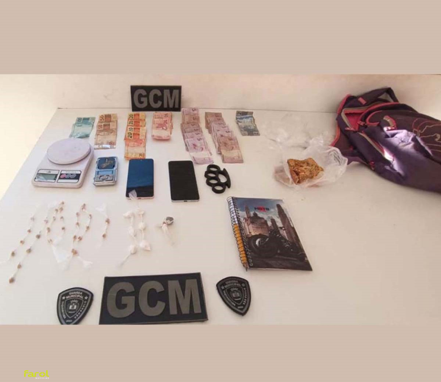 GCM prende traficante e fecha ponto de venda de drogas 