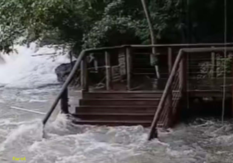 Chuva forte eleva nível do Rio Paranapanema e provoca interdição em parques 