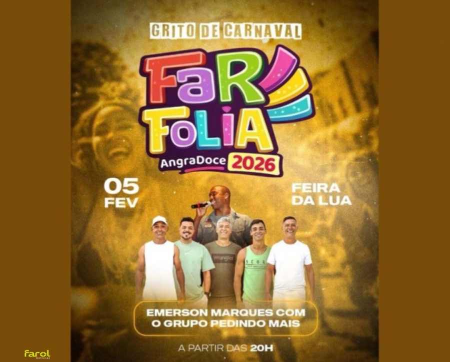 Grito de Carnaval – Far Folia 2026 acontece nesta quinta-feira em Fartura