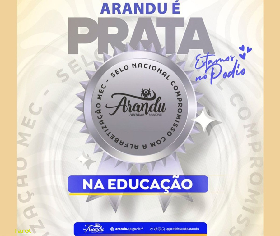 Arandu conquista Selo Prata em Alfabetização e mantém destaque estadual