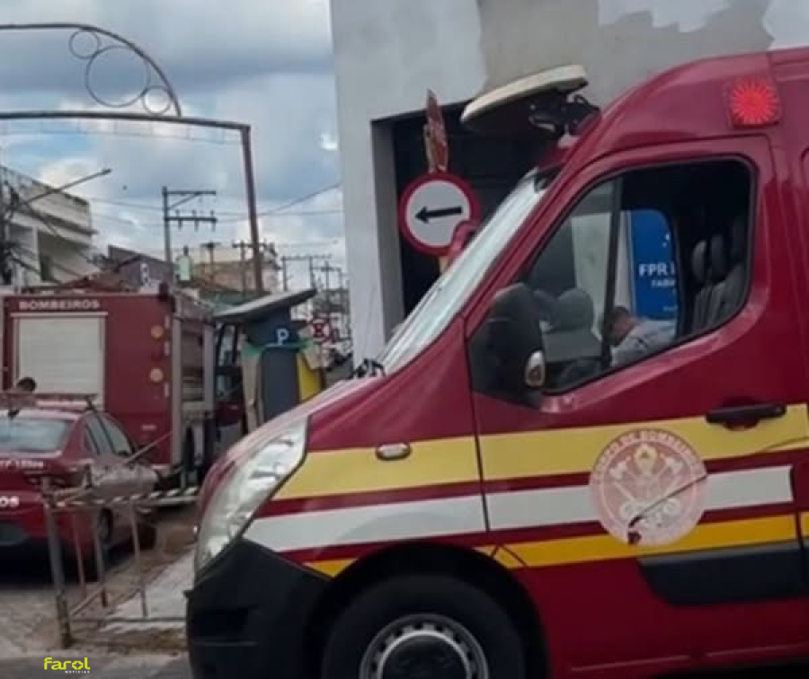 Trabalhador sofre choque de 11 mil volts durante pintura no centro da cidade
