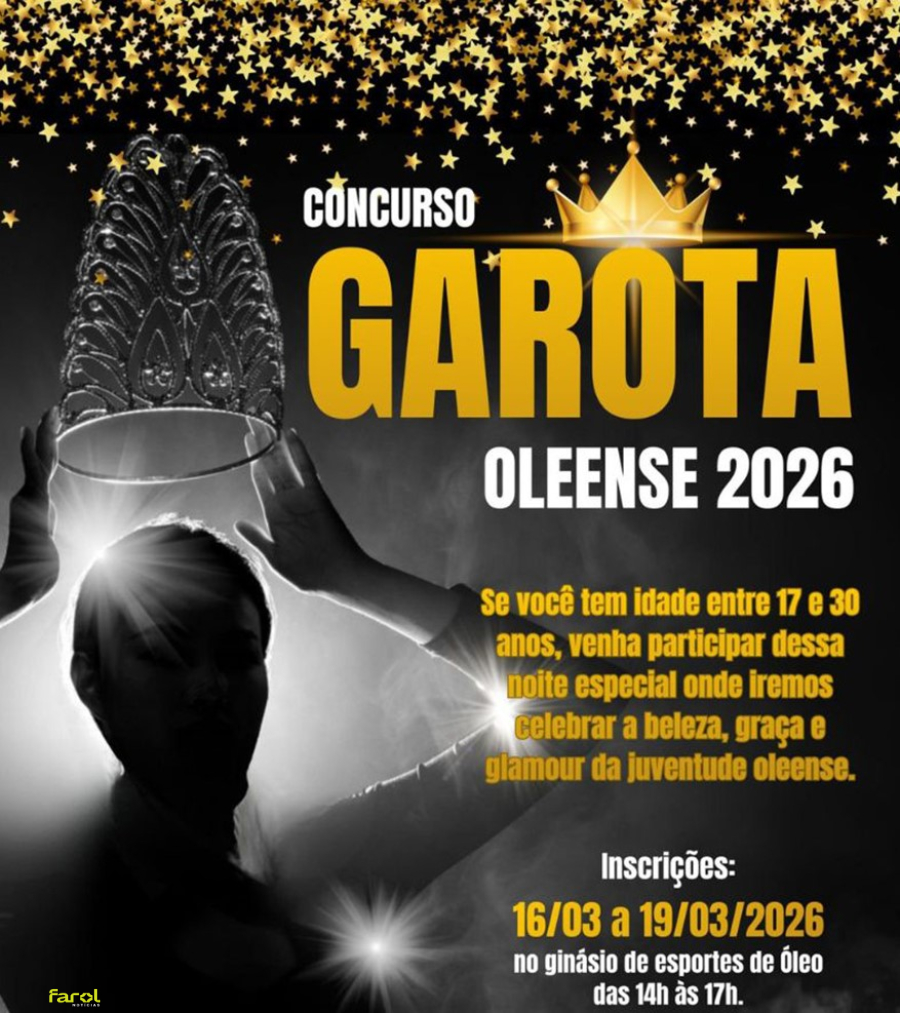 Inscrições para o concurso Garota Oleense 2026 seguem abertas