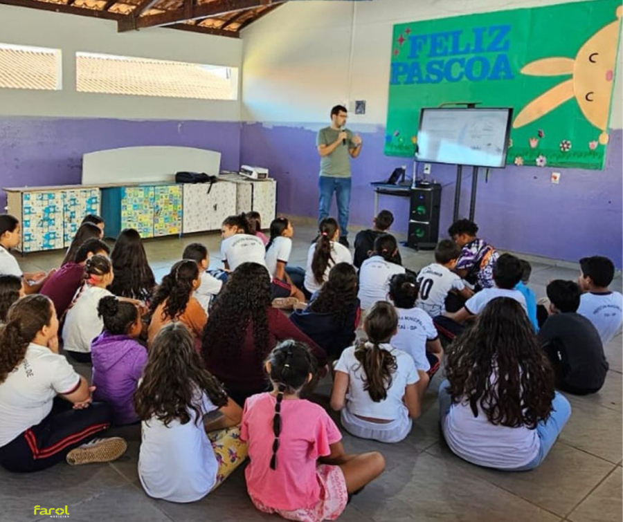 Engenheiro ambiental ministra palestras sobre mudanças climáticas a alunos do ensino fundamental