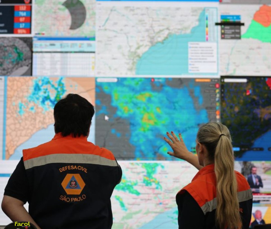 Defesa Civil alerta para aumento da instabilidade e risco de pancadas de chuva entre segunda (30) e quarta (1) em SP