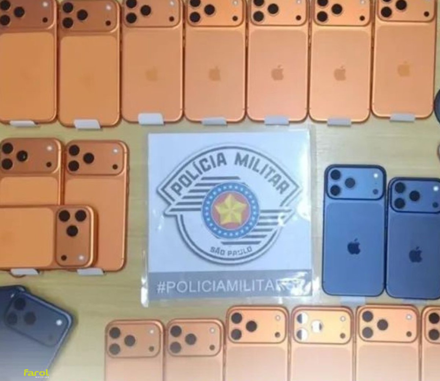 PM intercepta carga de celulares avaliada em R$ 300 mil 