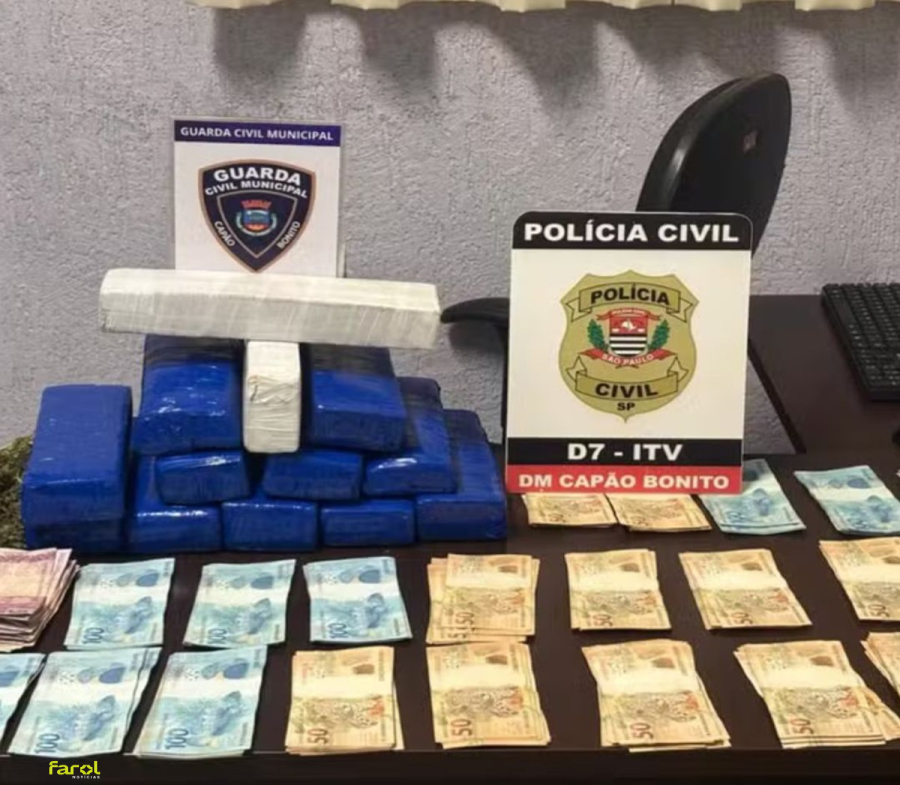 Homem é preso com mais de 9 kg de maconha e R$ 25 mil 