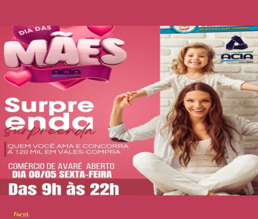 Comércio amplia horário até às 22h na sexta-feira em razão do Dia das Mães