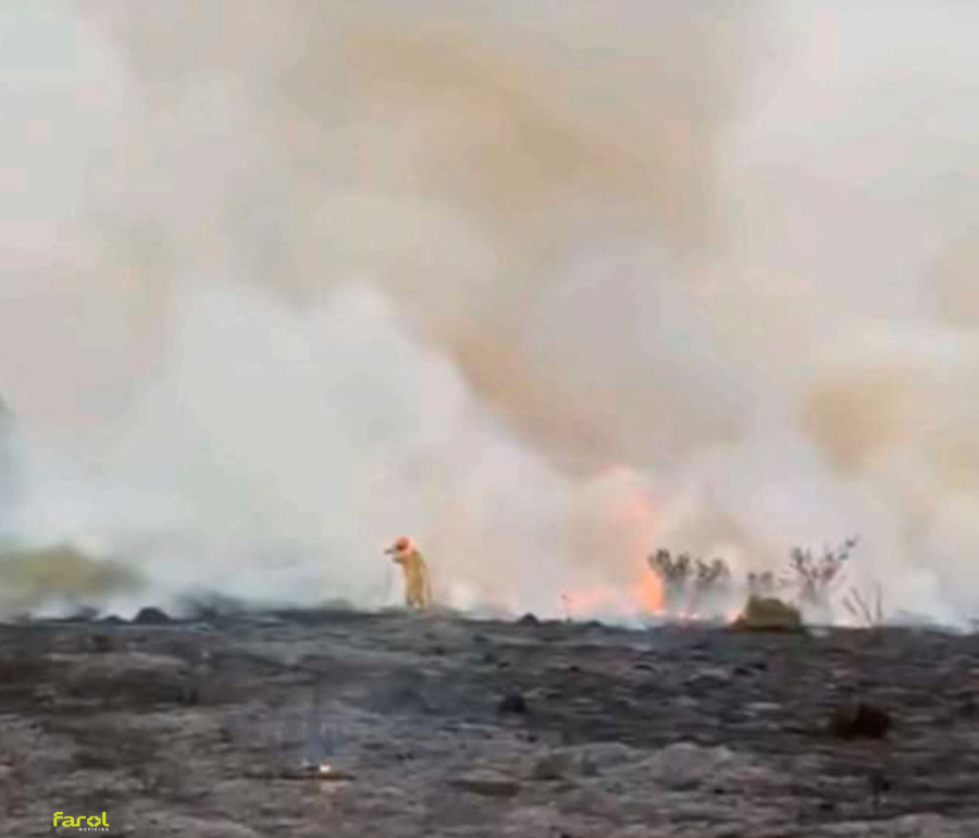 Incêndio em área de pastagem assusta moradores 