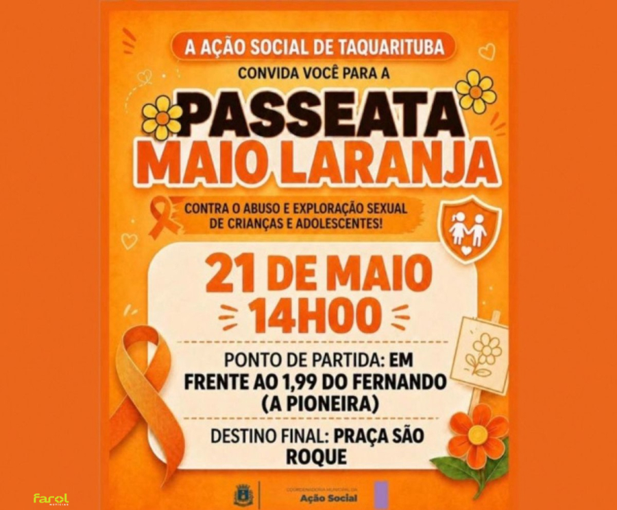 Município terá passeata de conscientização contra o abuso e exploração infantil no dia 21 de maio
