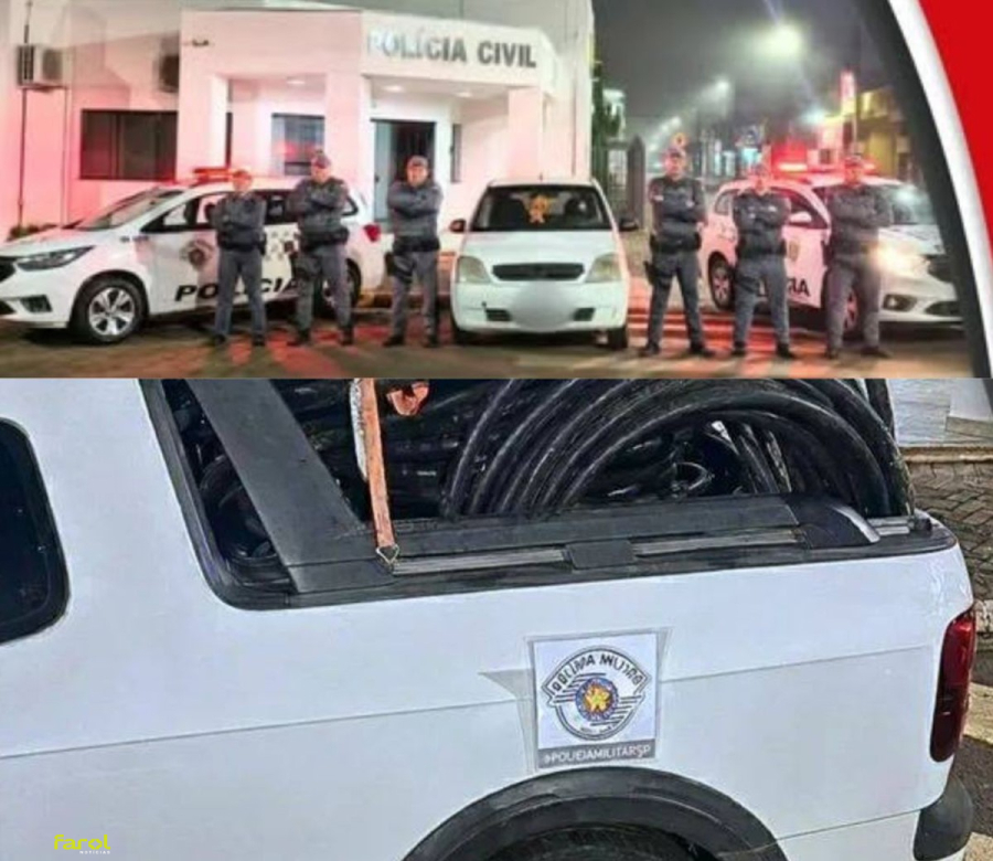 Polícia Militar prende trio por furto de fios de cobre 