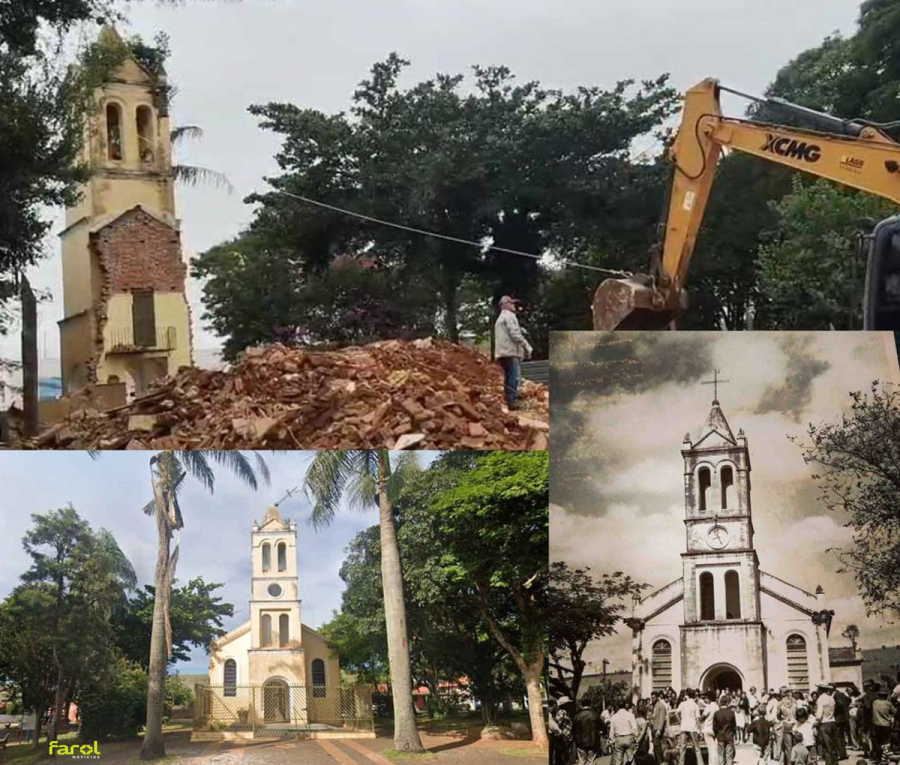 Capela de São José, no Bairro dos Aleixos começa a ser demolida