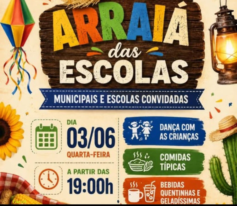 Escolas da rede municipal promovem “Arraiá das Escolas” no dia 3 de junho