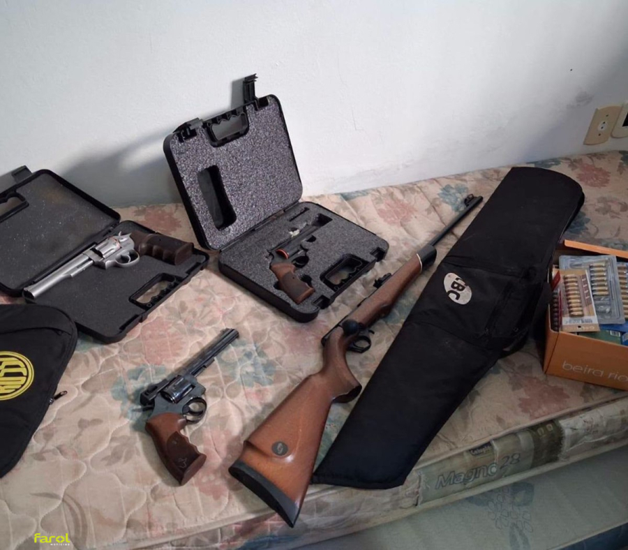 Polícia Civil apreende quatro armas e mais de 800 munições em investigação de violência doméstica