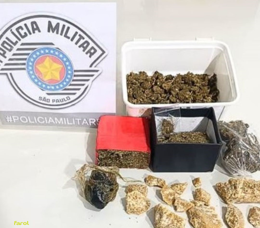 Homem é preso por tráfico de drogas após polícia apreender mais de 600 gramas de entorpecentes 