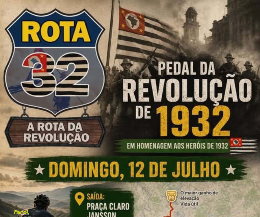 Pedal Rota 32 reúne esporte, história e turismo em percurso que revive a Revolução Constitucionalista de 1932