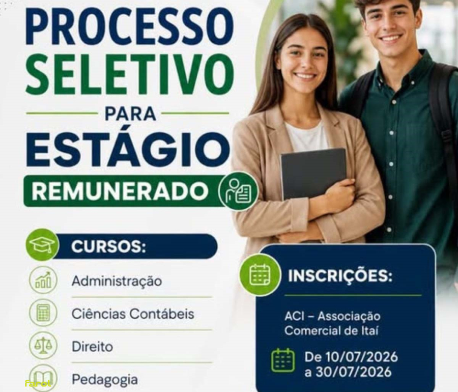 Prefeitura abre processo seletivo para cadastro reserva de estagiários de nível superior