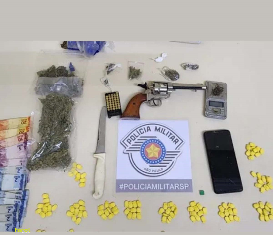 Casal é preso por tráfico de drogas e posse ilegal de arma durante Operação Envergadura 