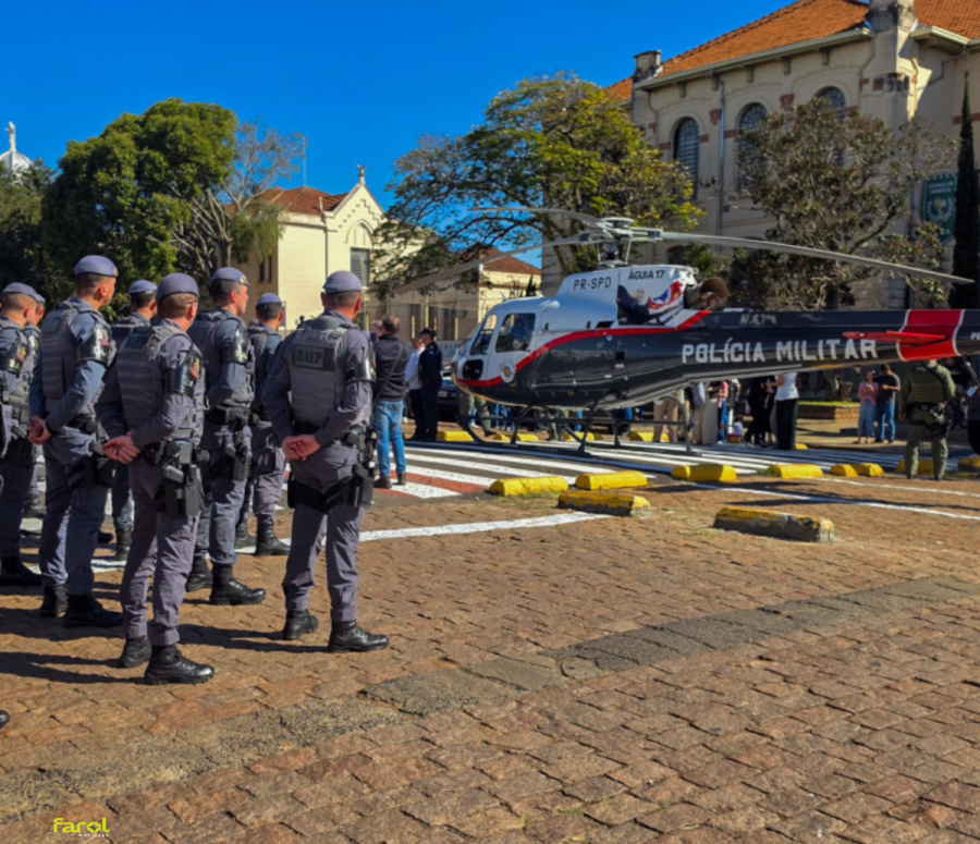 Polícia Militar realiza operação com helicóptero Águia, Canil e BAEP 