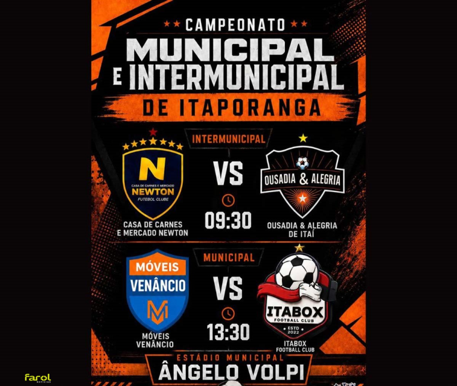 Campeonato Municipal e Intermunicipal terá rodada com novo horário neste domingo