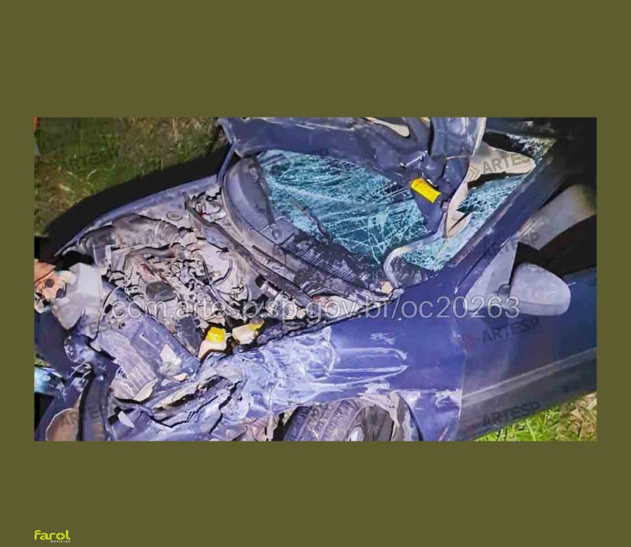 Motorista fica gravemente ferido após capotamento na SP-189
