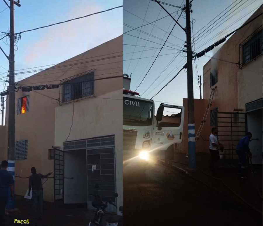 Incêndio em residência mobiliza Defesa Civil, GCM, Bombeiros e voluntários 