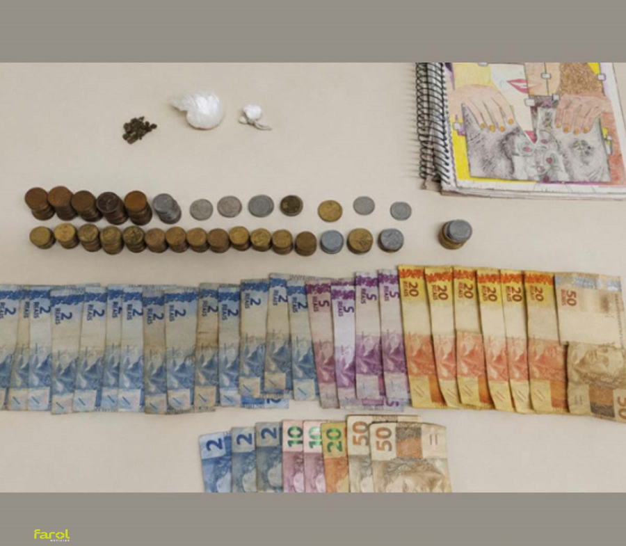 Suspeita de tráfico leva PM a apreender drogas e caderno de anotações em adega 