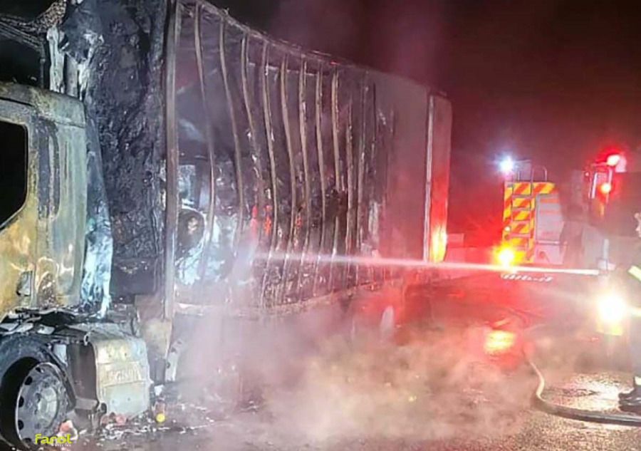 Incêndio em caminhão interdita pista da SP-280 
