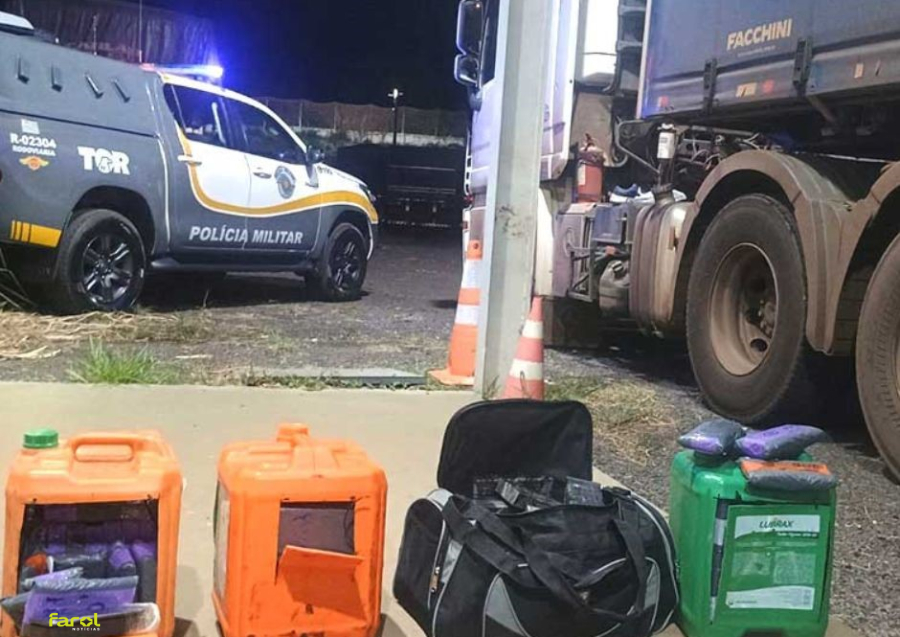Polícia apreende centenas de eletrônicos e medicamentos emagrecedores na SP-270