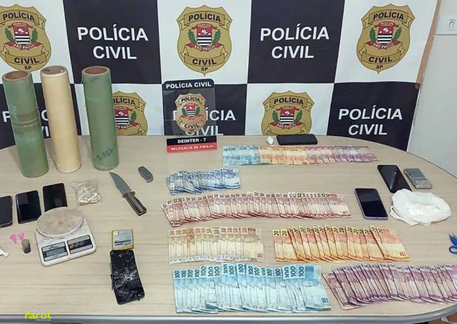Operação conjunta prende três suspeitos e apreende mais de 370 gramas de drogas 