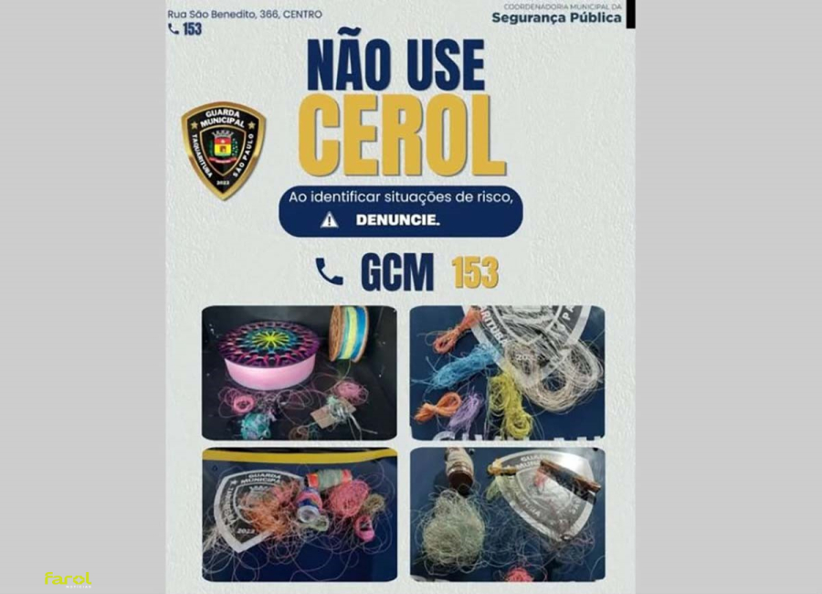 GCM apreende linhas com cerol e aplica multa de R$ 1,9 mil 