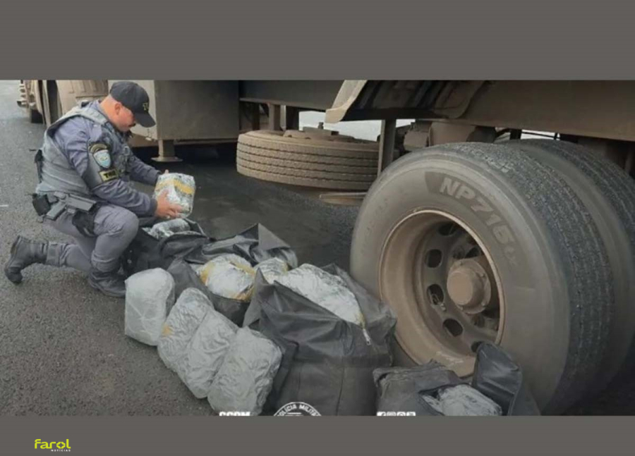 Casal é preso com 44,8 kg de skunk escondidos em carga de arroz na Castello Branco