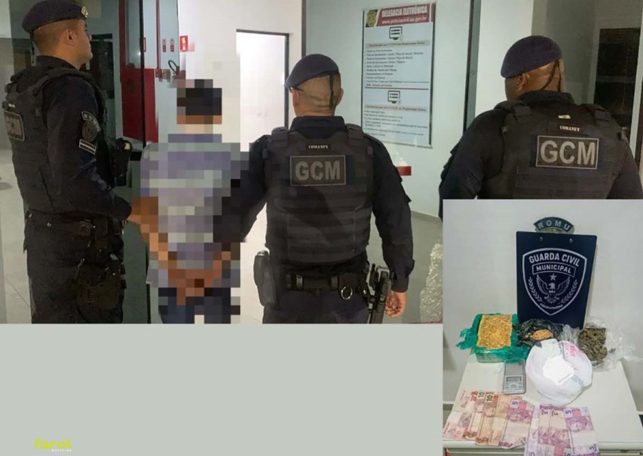 GCM prende homem por tráfico de drogas no bairro CDHU