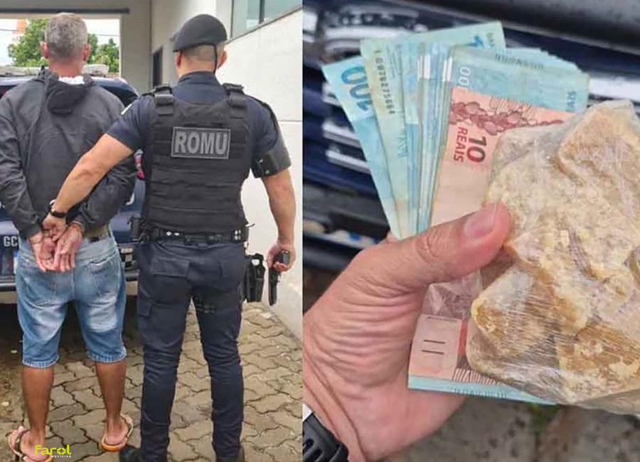 GCM de Itararé prende suspeito com 500 gramas de crack que seriam revendidos em Itaporanga