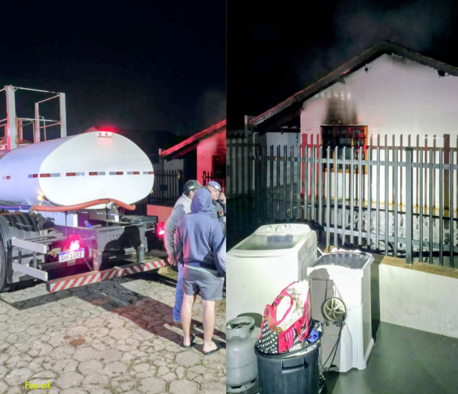 Incêndio em residência mobiliza forças de segurança e gera mobilização solidária 