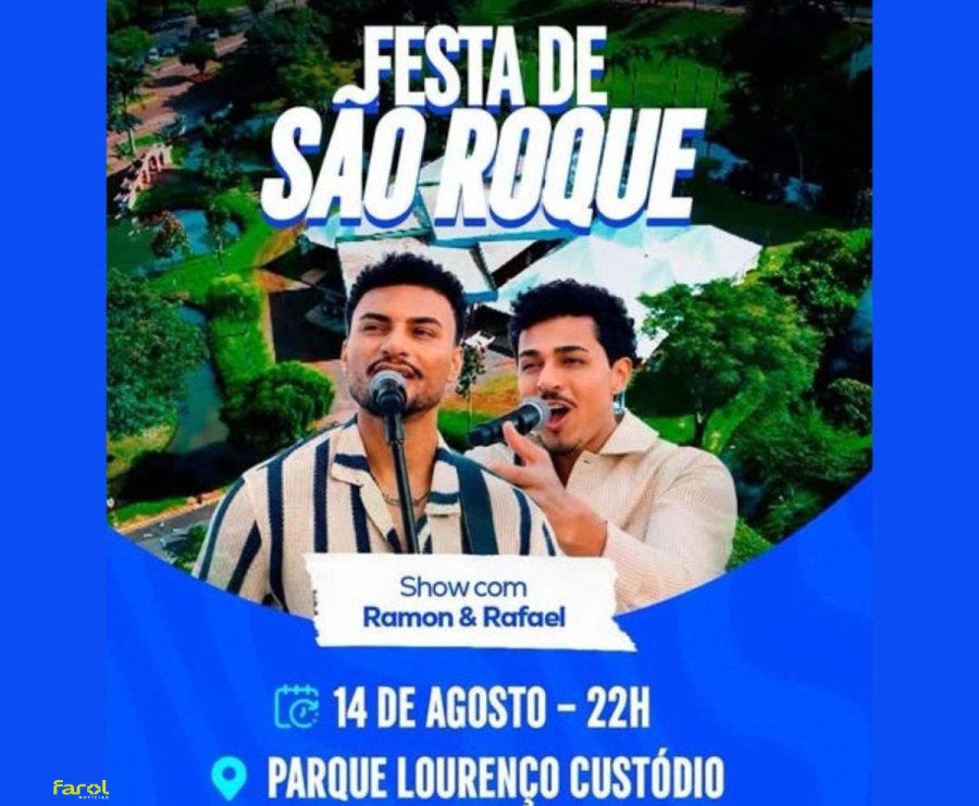 Festa de São Roque terá show da dupla Ramon e Rafael 