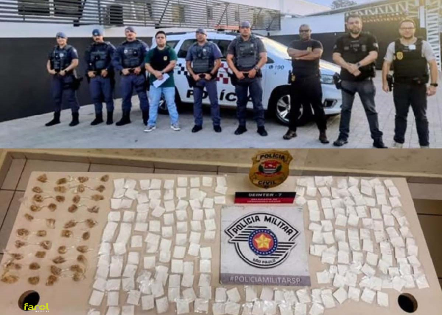 Polícia Civil e PM apreendem mais de 1,1 kg de drogas durante operação 