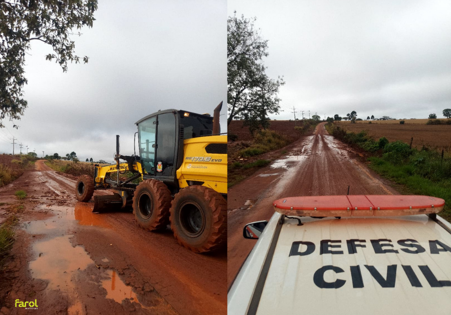 Defesa Civil realiza desobstrução da Rodovia do Medonho após chuvas em Taquarituba